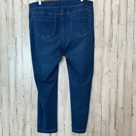 Pure J Jill Indigo Jeans Jeggings XL Pull On Slim Leg Comfort Stretch Cotton EUC - Picture 2 of 9